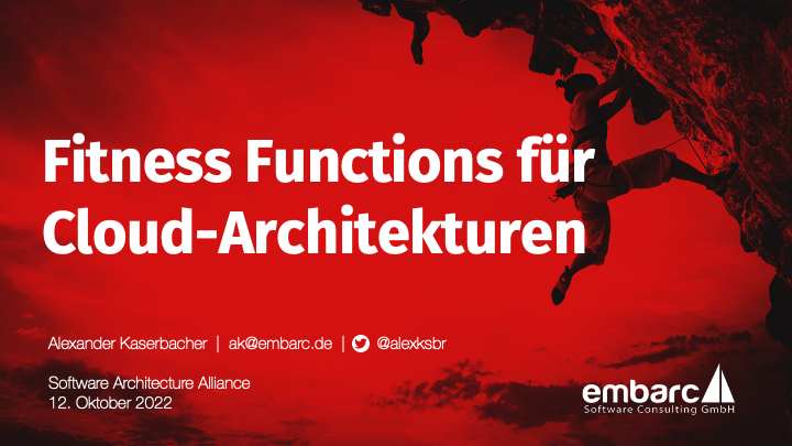 Teaser-Bild für pdf: Fitness Functions für Cloud-Architekturen auf der SAA 2022