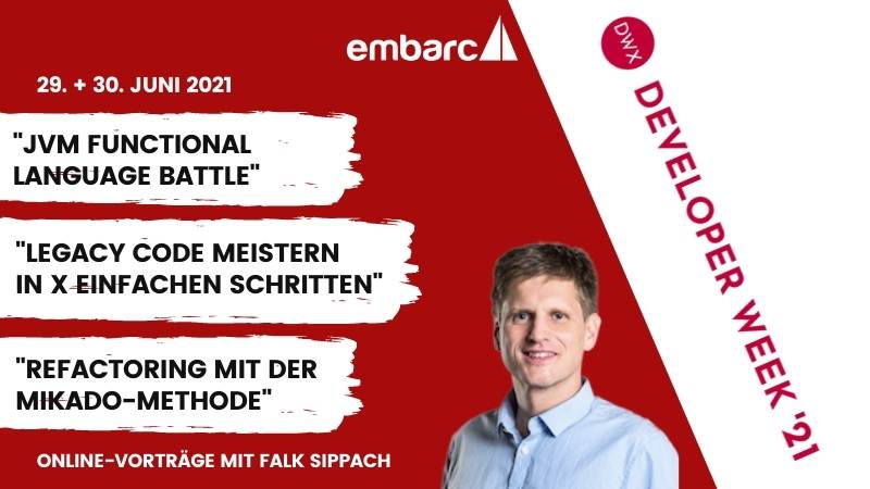 Teaser-Bild für pdf: Auftritte bei der Developer Week 2021