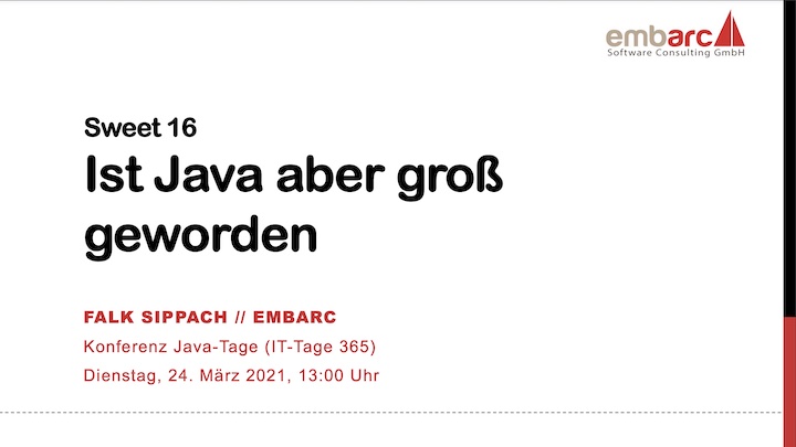 Teaser-Bild für pdf: Sweet 16 – Ist Java aber groß geworden