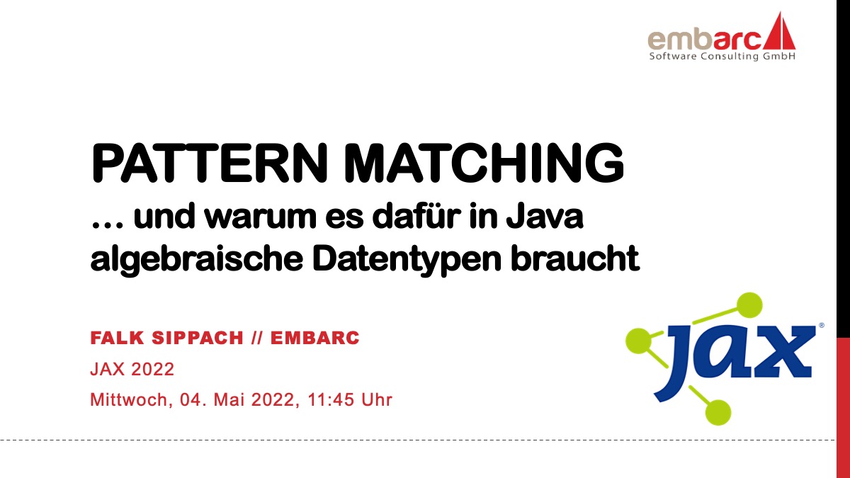 Teaser-Bild für pdf: Pattern Matching in Java bei der JAX