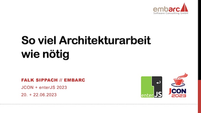 So viel Architekturarbeit wie nötig