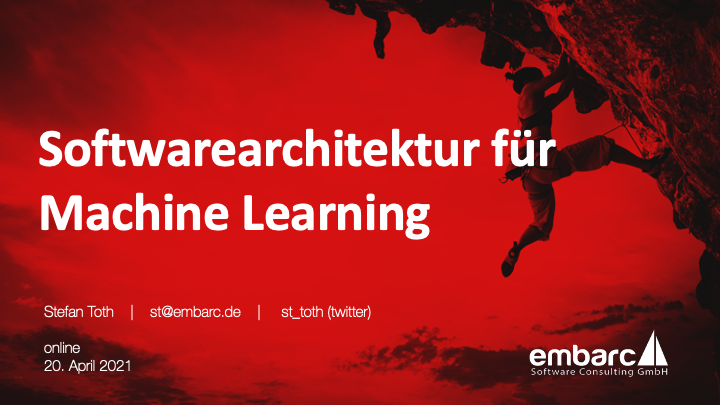 Teaser-Bild für pdf: Softwarearchitektur für Machine Learning (ML Summit 2021)