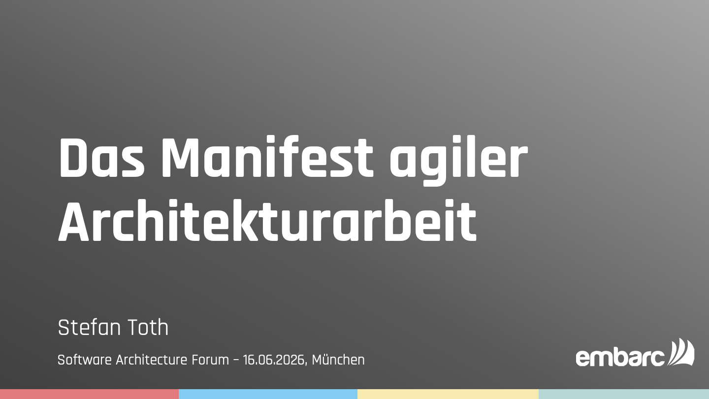 Das Manifest agiler Architekturarbeit