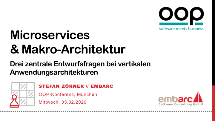 Teaser-Bild für pdf: Microservices & Makro-Architektur. Drei zentrale Entwurfsfragen