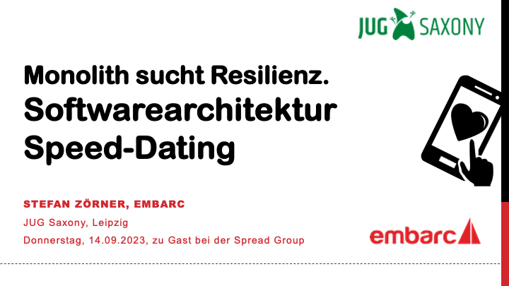 Teaser-Bild für pdf: JUG Saxony: Softwarearchitektur Speed-Dating