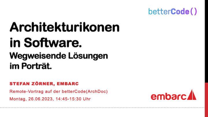 Teaser-Bild für pdf: betterCode(): Architekturikonen in Software