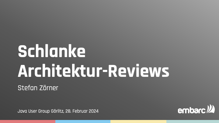 Teaser-Bild für pdf: Java User Group Görlitz: Schlanke Architektur-Reviews