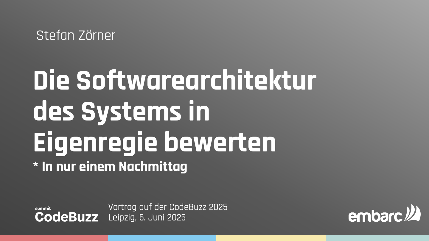 Die Softwarearchitektur des Systems in Eigenregie bewerten