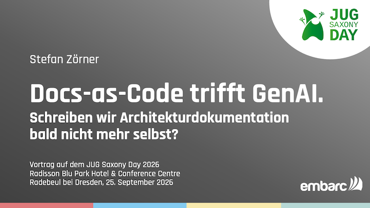 Teaser-Bild für pdf: JUG Saxony Day 2026: Docs-as-Code trifft GenAI