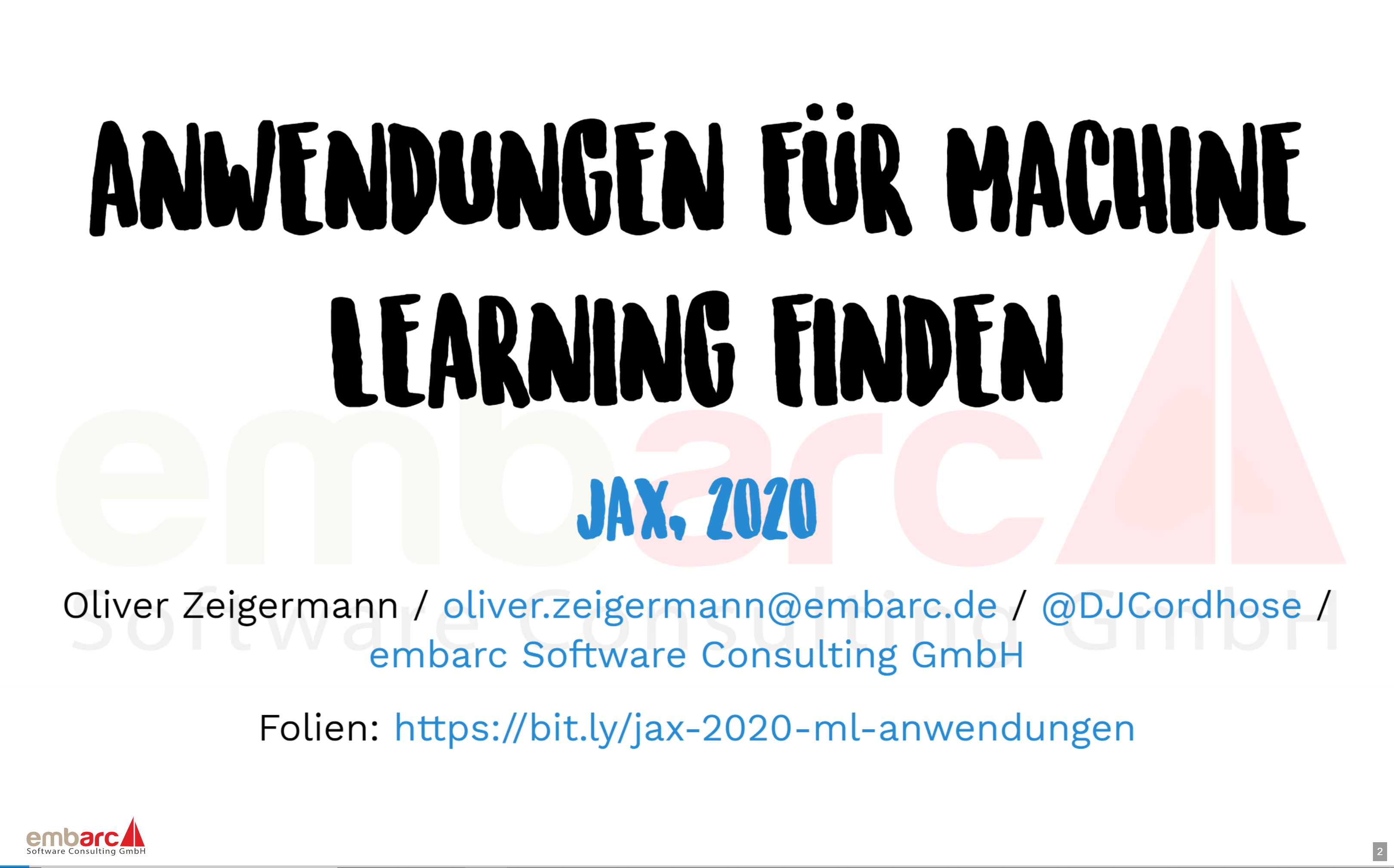 Teaser-Bild für Web-Vortrag: Anwendungen für Machine Learning finden