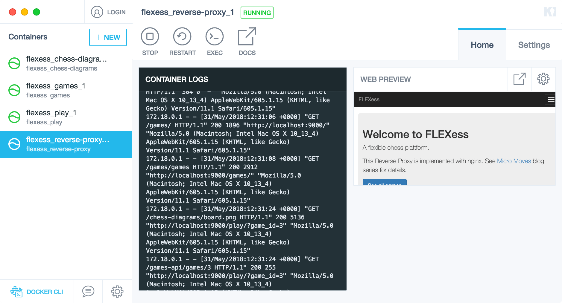 Kitematic in Aktion