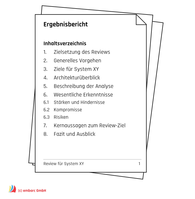 Abb.: Beispielstruktur für einen Ergebnisbericht